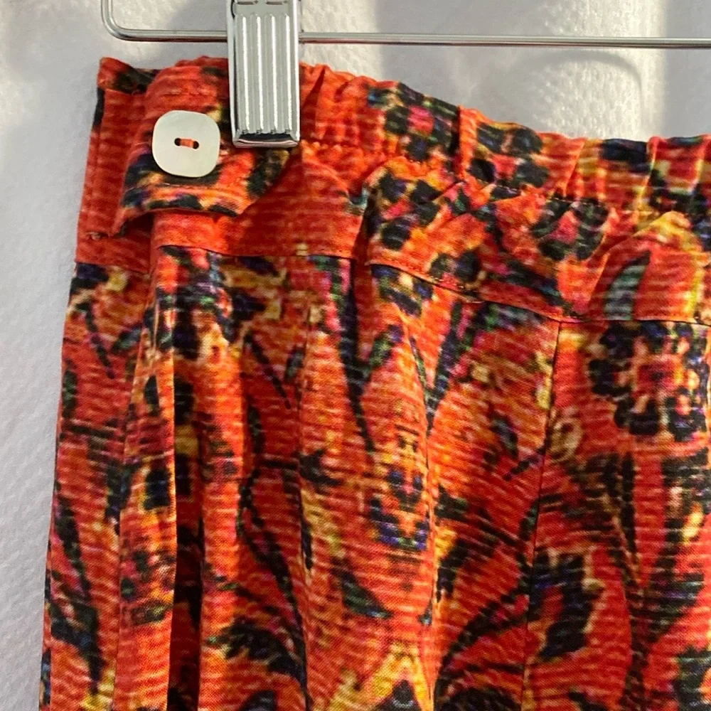 Floral print and velvet midi skirt - Picture 2 of 6